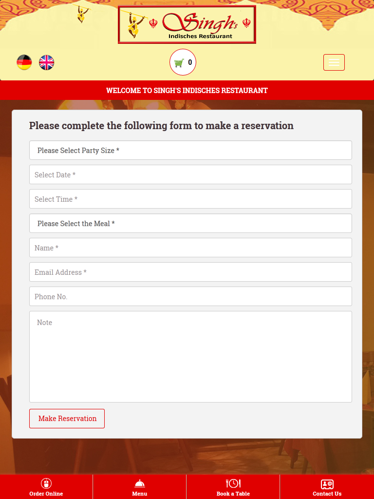Singhs indisches restaurant Screen 3