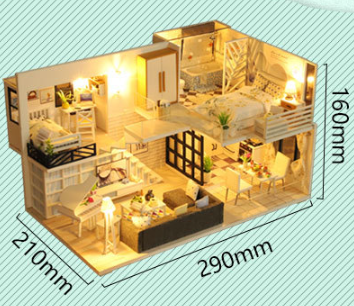 Title 2, DIY Cabin Handmade Gift House Toy Models Build ...