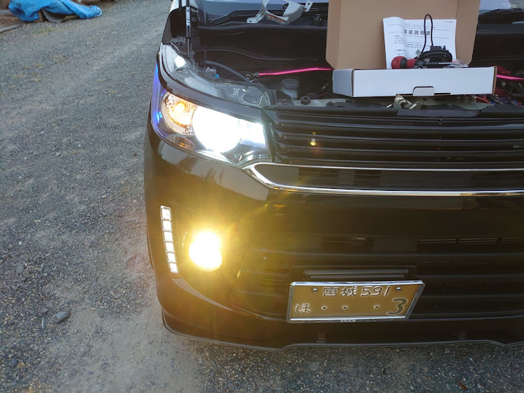 ワゴンRスティングレーのfcl.LEDヘッドライト・FCL  D4 55Wからチェンジ・DIYに関するカスタム事例の投稿画像3枚目