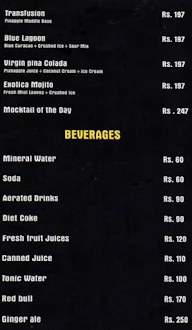 Exotica The Lounge Bar - Crescent Spa & Resorts menu 2