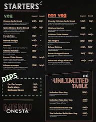 Onesta menu 1