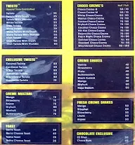 Creamy'Nuts menu 1