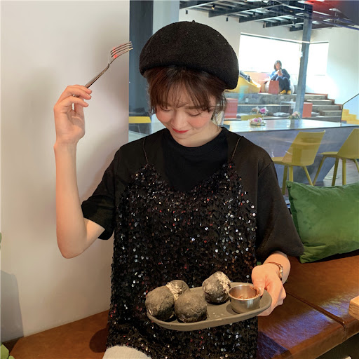Title 5, Sequined Korean-style Short-sleeved T-shirt Fal...