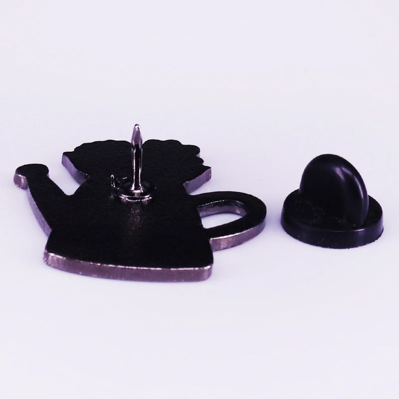 Beautiful Bouquet Watering Can Brooch Badge