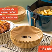 Giấy Lót Nồi Chiên Không Dầu Nến Set 50/100/200 Cái Chịu Nhiệt Cao Nướng Thực Phẩm Nướng Bánh Thấm Dầu Đa Năng Tiện Dụng