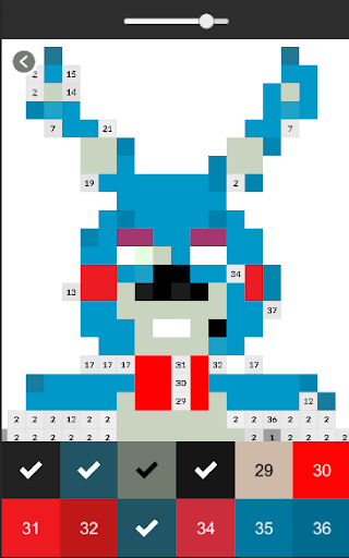 Pixel art Coloring by numbers for Fnaf