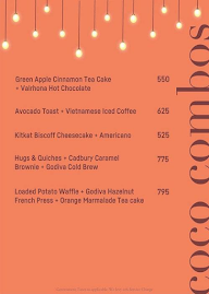 Cococart menu 4