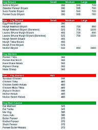 Nawab E Biryani menu 1