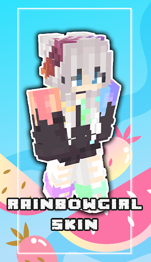 Rainbow Girl Skin For Minecraft