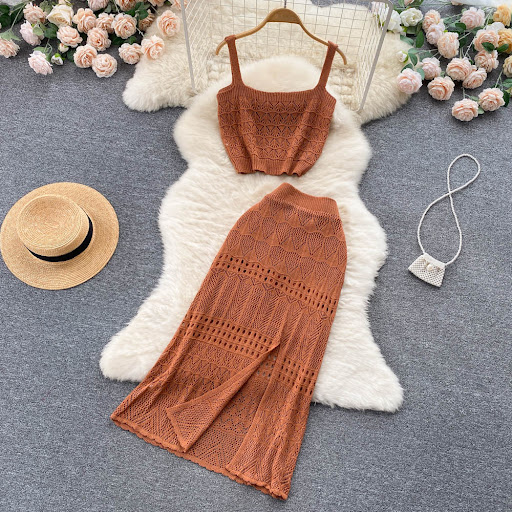 Title 2, Fashion Hollow Camisole Womens Suit