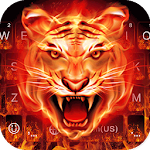 Cover Image of Скачать Fire Tiger New Keyboard Theme 1.0 APK