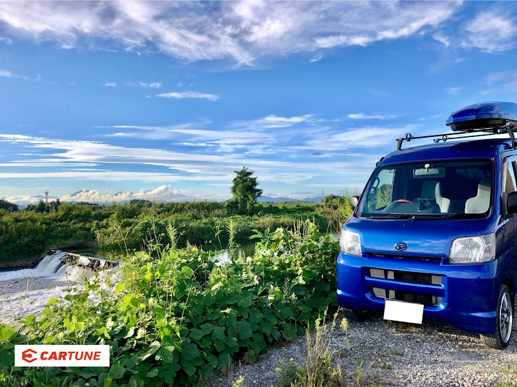 ハイゼットカーゴの近所探検・道を塞ぐ雑草・秋です！・お土産イナゴに関するカスタム事例の投稿画像1枚目