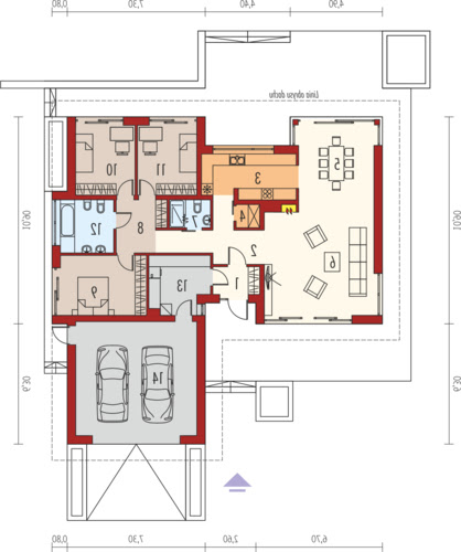 Dominik G2 wersja B MULTI-COMFORT - Rzut parteru