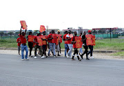 EFF march towards Richard’s Bay police station.