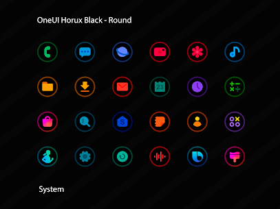 OneUI Horux Black – Round Icon Pack Apk Mod for Android [Unlimited Coins/Gems] 4