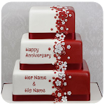 Cover Image of Download Name On Anniversary Cake Photo Frame 1.1.1 APK