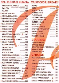 Punjabi Rasoi menu 1