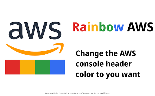 Rainbow AWS: AWS console header color