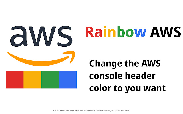 Rainbow AWS: AWS console header color chrome extension