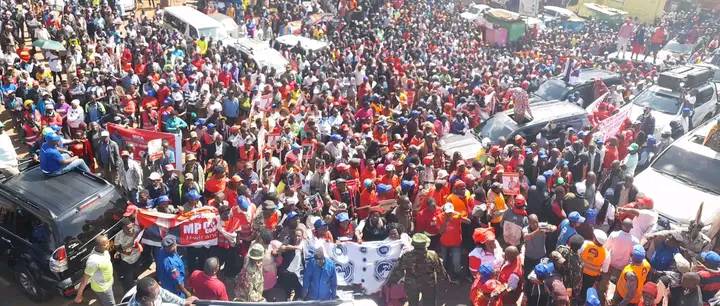 Azimio campaigns at Othaya Nyeri County on Friday, May 20,2022.