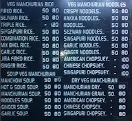 Babu Chinese menu 1