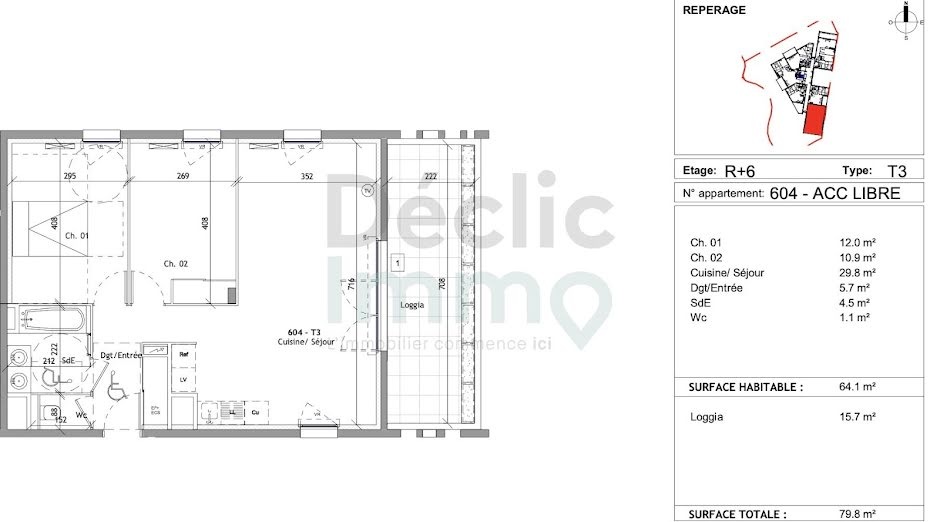 Vente appartement 3 pièces 64 m² à Montpellier (34000), 396 000 €