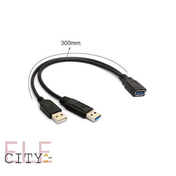 Cáp Chuyển Đổi 107Ele Hw24 Usb 3.0 Sang Usb Kép Hình Chữ Y