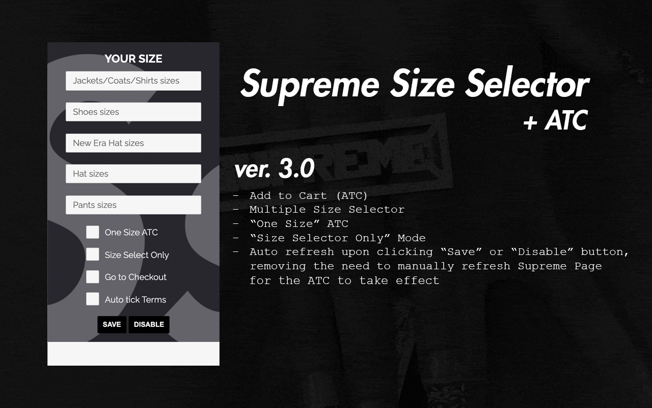 Supreme Size Selector + ATC Preview image 3