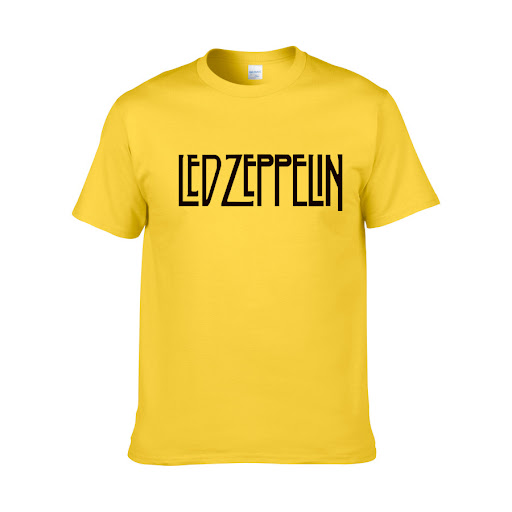 Title 10, Hard Rock Band Led Short Sleeve T-Shirt Men