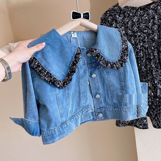 Title 3, Girls Jean Jacket Floral Dress for a stylish, ...