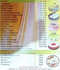 ESR Cake Zone menu 1