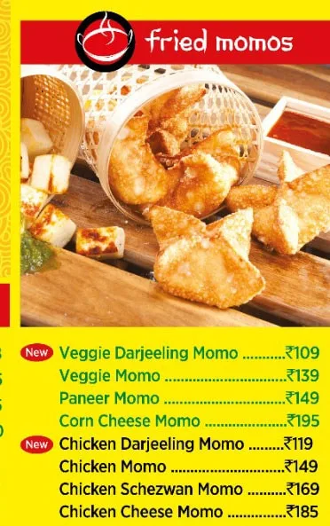 Wow! Momo menu 