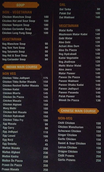 De Thaali menu 