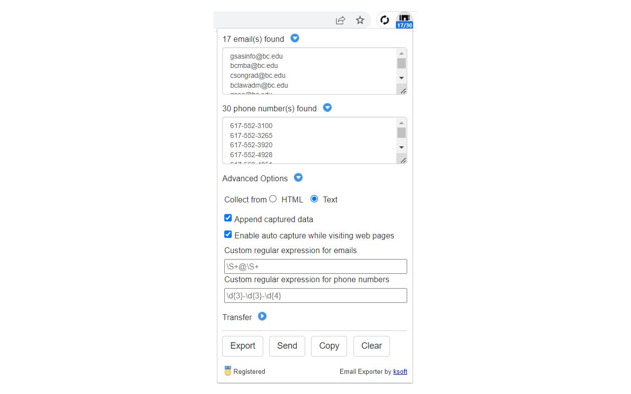 Email Exporter Chrome Extension Image 2