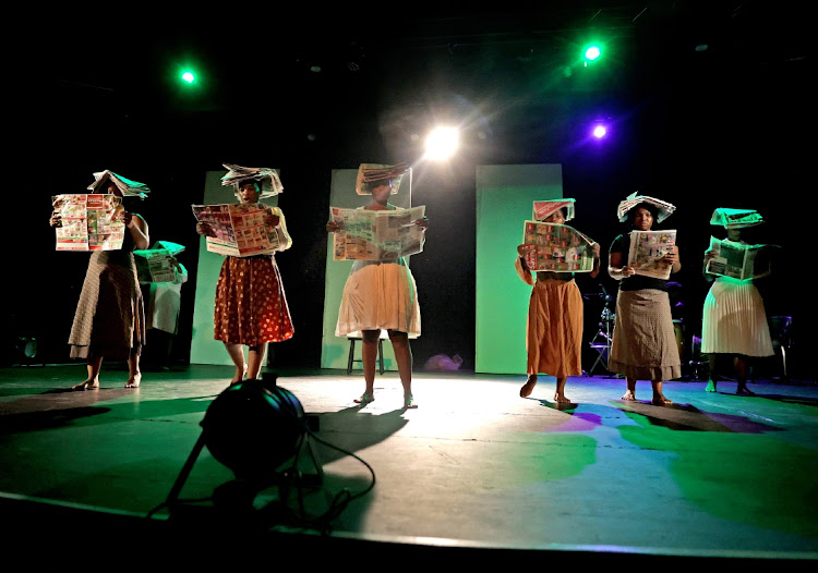 Dancers from KwaMashu School of Dance Theatre perform the “Human Exhibition” dance production at the Stable Theatre in Durban.