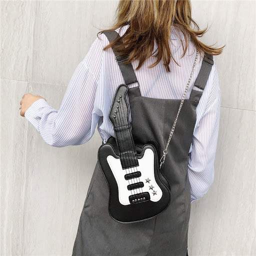 Title 8, Violin Handbag Fashion PU Hit Color All-match C...