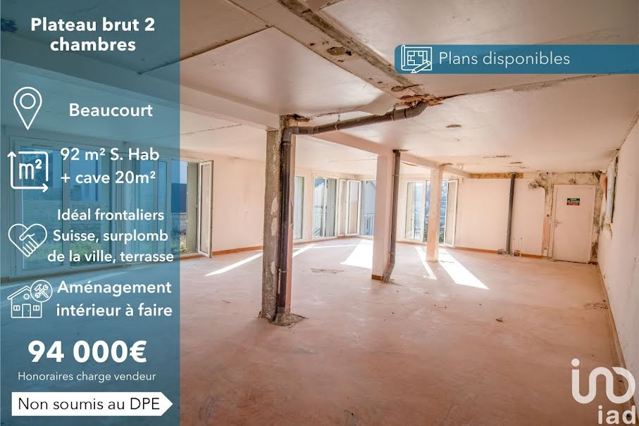 Vente appartement 3 pièces 92 m² à Beaucourt (90500), 94 000 €