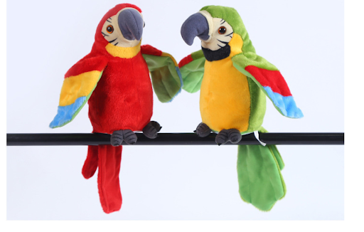 Title 7, Electric Talking Parrot Plush Toy Cute Speaking...