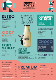 Frozen Bottle - Milkshakes, Desserts And Ice Cream menu 1