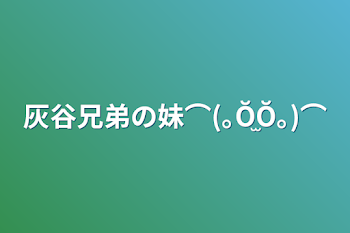 灰谷兄弟の妹⌒(｡Ŏ̫Ŏ｡)⌒