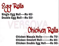 Versova Rolls menu 2