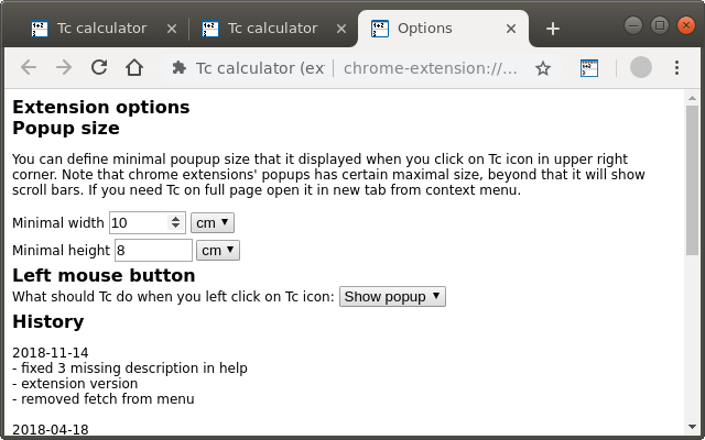 Tc calculator (extension) Preview image 5