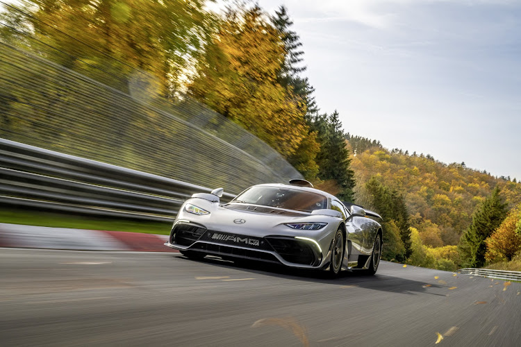 The F1-inspired Mercedes beat the previous Nürburgring production-car lap record by eight seconds. Picture: SUPPLIED