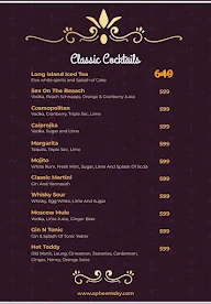 Opheem sky lounge menu 1