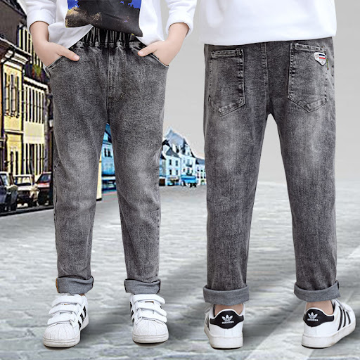 Title 8, Boys Jeans Autumn and Winter New One-piece Velv...