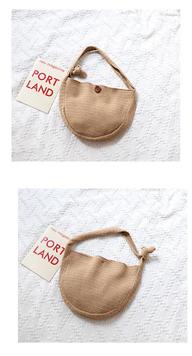 Title 4, Sac bandoulière unique en paille de laine femme...