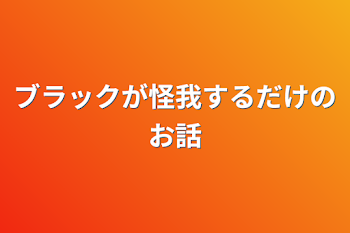 ブラックが怪我するだけのお話