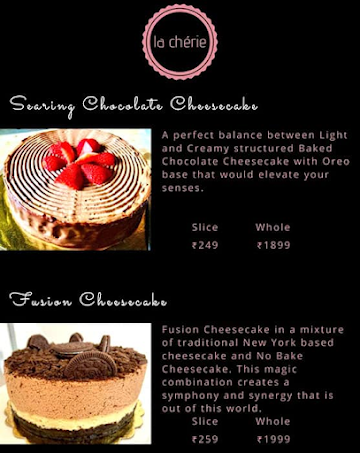 La Cherie menu 