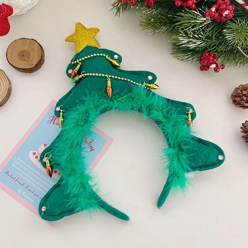 Weihnachts Stirnband mit Schneeflocken für Damen mit Lichtern Funkelnde Festtagsbeleuchtung für Frauen. Perfekt für Weihnachten und Feiern.