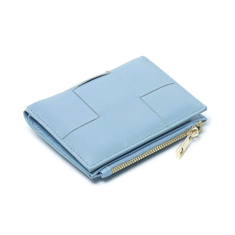 Women's Fashion Sheepskin Small Purse Short Style, carry your essentials in style with this compact and chic wallet.